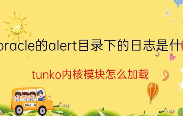 oracle的alert目录下的日志是什么 tunko内核模块怎么加载？